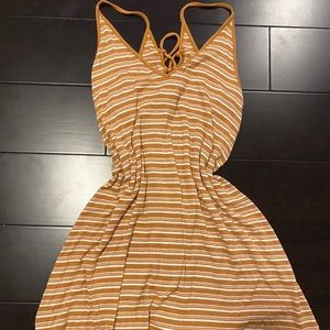 YELLOW STRIPED SUNDRESS